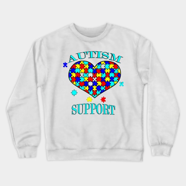 Autism Awareness Shirt & Gifts Quote Autism Support Gift Puzzle Heart Crewneck Sweatshirt by tamdevo1